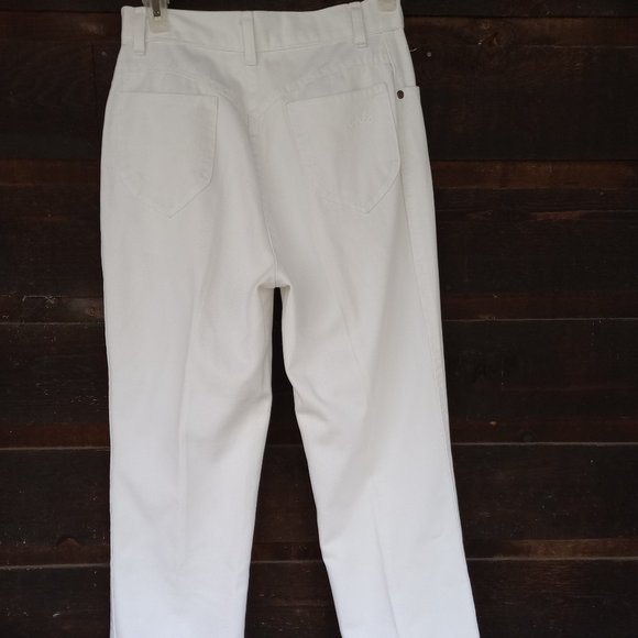 Women's White H.I.S pant size 11/12 waist 28 Inseam 24 - Picture 2 of 2